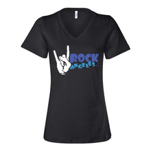 Load image into Gallery viewer, Women's fitted, soft, short-sleeved, V-neck T-shirt - Black